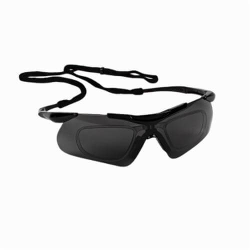 KleenGuard* 38505 Safety Glasses, Series: V60 Nemesis*, Unisex, Anti-Fog Lens Coating, Smoke Lens, Frameless