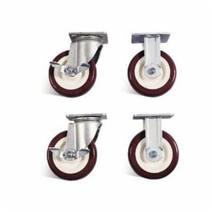 Knaack® 516 Poly Caster Set with Brakes, 2240 lb Load, Use with Model 32, 36 and 42 Jobmaster® Chest, Non-Marking Polyurethane