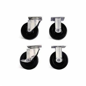 Knaack® 695 Caster Set with Brakes, 2600 lb Load Capacity, Use with All Jobsite Storage Model, Solid Polypropylene Hd