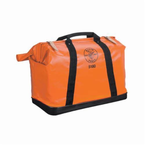 Klein® 5180 Extra Large Equipment Bag, Nylon, Black/Orange