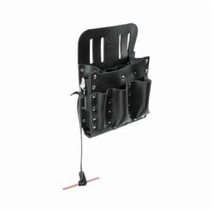 Klein® 5190 Multi pocket Tool Pouch, 10 pocket, For use with Pliers, Screwdrivers and Other Tools, Leather, Black