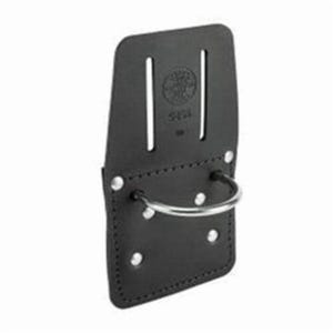 Klein® 5456 Hammer Holder, 2-1/2 in H x 7-7/8 in W, Leather, Black, Up to 2.5 in Belt Width