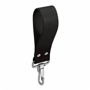 Klein® 5458 Snap Loop with Snap Hook, 8-1/2 in H x 1/2 in W x 1-1/2 in D, Leather, Black, Up to 4 in Belt Width