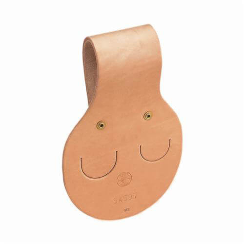 Klein® 5459T Tunnel Wrench Holder, 2 pocket, Leather, Up to 3.5 in, Brown