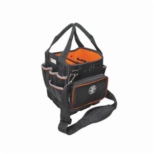 Klein® Tradesman Pro™ 5541610-14 Electrician's Tool Tote, Polyester, Black/Orange