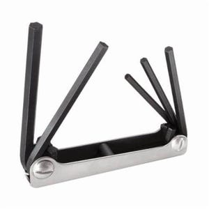 Klein® 70579 Key Set, 5 pc, 2-11/16 to 3-13/16 in L Keys, 5-3/8 in L Handle, Alloy Steel, Nickel Chrome