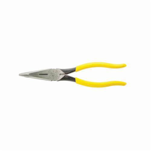 Klein® D203-8 Heavy Duty Long Nose Plier with Side Cutter, 2-5/16 in L x 1 in W, Tool Steel Jaw, 8-7/16 in OAL