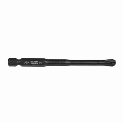 Klein® PH3355 Power Driver Bit, #3 Phillips®Point, 3-1/2 in L, Steel