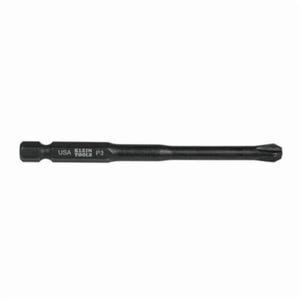 Klein® PH3355 Power Driver Bit, #3 Phillips®Point, 3-1/2 in L, Steel
