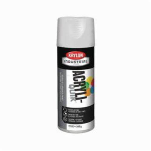 Krylon® Acryli-Quik™ K01501A00 5-Ball Industrial Grade Spray Paint, 12 oz, Liquid, White, 15 to 20 sq-ft, 12 min at 77°F Curing