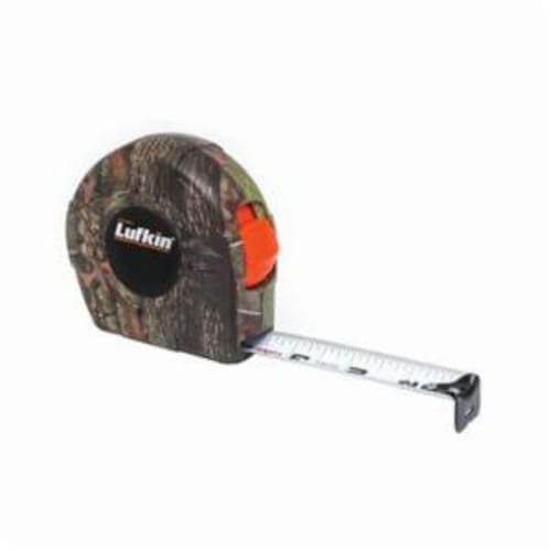 Lufkin® CMOH625 Tape Measure with Belt Clip, 25 ft L x 1 in W Blade, Steel, Imperial, 1/16 in