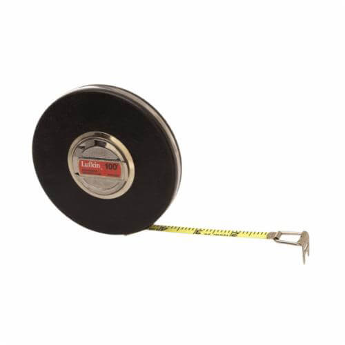 Lufkin® HW226D Tape Measure, Series: Banner®, Imperial, 100 ft Blade Length, 3/8 in Blade Width, 0.008 in Blade Thickness