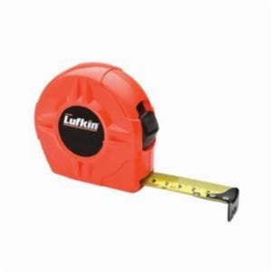 Lufkin® L625CME Hi-Viz® L600 Lightweight Tape Measure, 26 ft L x 1 in W Blade, Steel, Imperial/Metric