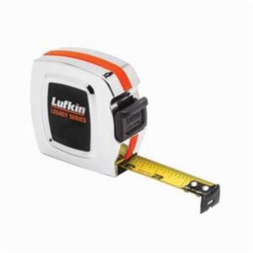 Lufkin® L925 Legacy™ Tape Measure, 25 ft L x 1 in W Blade, Imperial, Consecutive Inches to 16THS