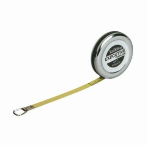 Lufkin® W606P Executive® Pocket Tape Measure, 6 ft L x 1/4 in W Blade, Steel Blade, 1/64ths Graduation