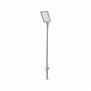 Mag-Mate® 311 D-1 Style Locking Hinge Tilt Inspection Mirror, 1-1/2 x 1 in Mirror, Rectangle Shape, 11 in L, Plunger/Spring Handle