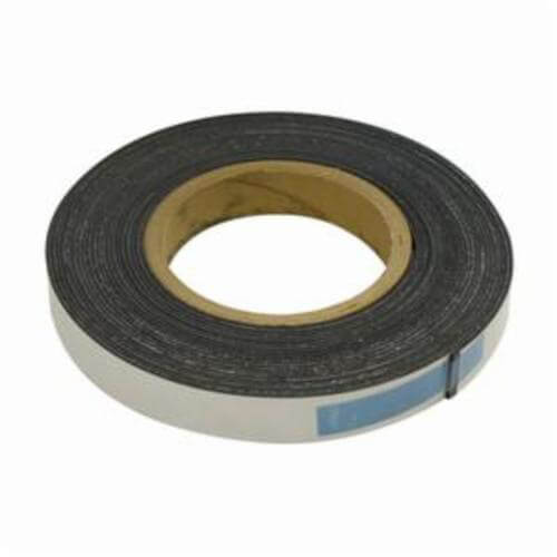 Mag-Mate® MRA060X0050X050 Flexible Magnetic Strip with Adhesive Back, 1/2 in W x 50 ft L, 3 ft-lb, 1/16 in Thick, Ferromagnetic Powder/Polymer