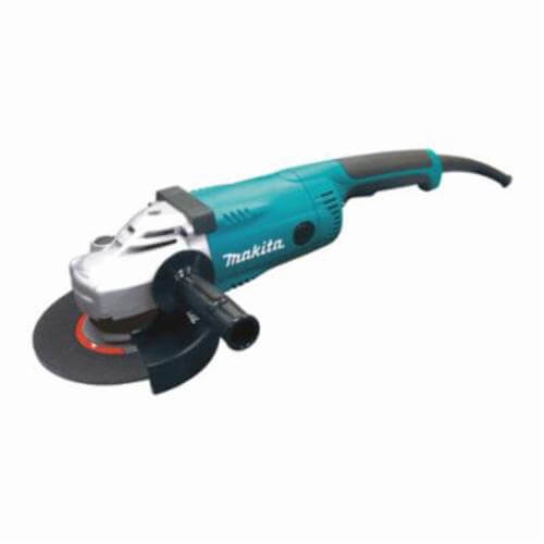Makita® GA7021 Corded Angle Grinder, 7 in dia Wheel, 5/8-11 UNC Arbor/Shank, 120 VAC, Teal, Rear Trigger Switch