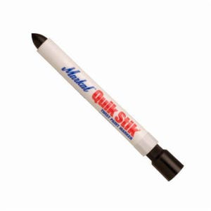 Markal® 061050 Quik Stik® Permanent Twist Solid Paint Crayon, 11/16 in Round Tip, Plastic Housing, Black