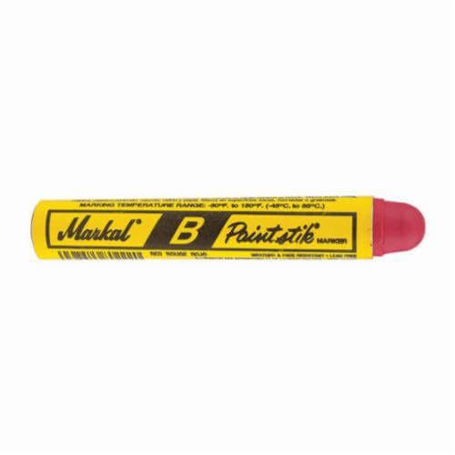 Markal® 080222 B Paintstik® Solid Paint Crayon, 11/16 in Round Tip, Red