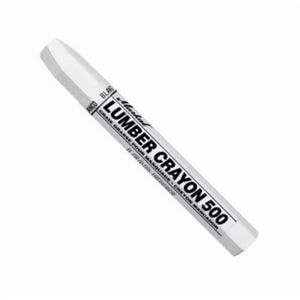Markal® 080320 500 Clay Based Lumber Crayon, 1/2 in Hex Tip, White