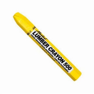 Markal® 080321 500 Clay Based Lumber Crayon, 1/2 in Hex Tip, Yellow