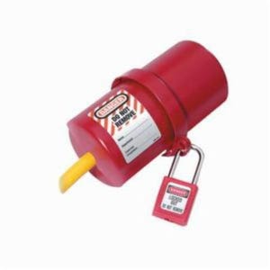 Master Lock® 488 Large Rotating Electrical Plug Lockout, 9/16 in Max dia Padlock Shackle, 1 Padlocks, Thermoplastic, Red