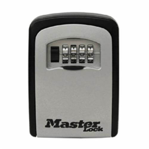 Master Lock® Lock Box, 5 Key, 4-3/4 in Height, 3-1/4 in Width, 1-1/2 in Depth, Metal, Gray, Wall Mounting