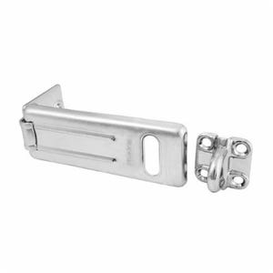 Master Lock® 704DPF Bar Hasp, 1/2 in Max dia Padlock Shackle, 4-1/2 in L, Zinc Plated Hardened Steel