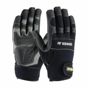 PIP® GUNNER-AV™ 120-4400/L 120-4400 General Purpose Gloves, Leather Palm/Work, Reinforced Thumb Crotch Style, L, Synthetic Leather Palm