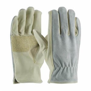 PIP® Maximum Safety® 122-169/S Ergonomic Anti-Vibration Gloves, S, Split Cowhide Leather, Slip-On/Open Cuff