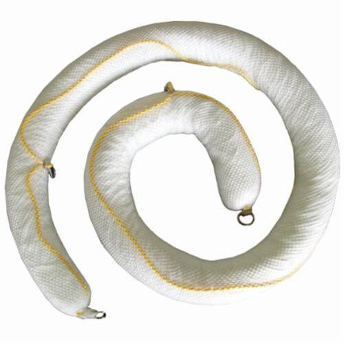 Meltblown B510SN Sock and Net Boom, 5 in dia x 10 ft L, 34.14 gal Absorption, Fluids Absorbed: Oil, Polypropylene, White