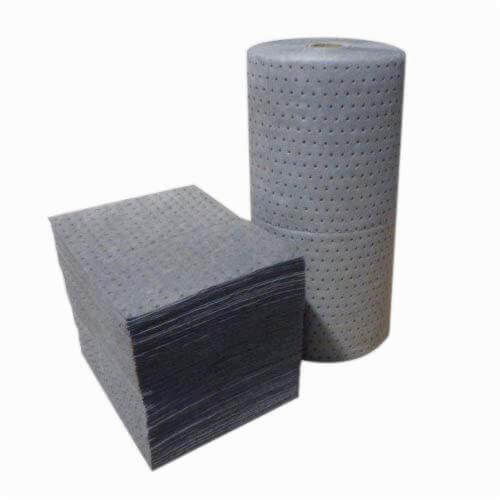 Meltblown GFMF100 3-Ply Heavyweight Absorbent Pad, 18 in L x 15 in W, 25.24 gal/bale Absorption, Fine Fiber