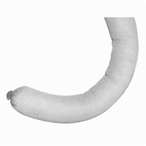 Meltblown GPS3144-10 Absorbent Sock, 3 in dia x 12 ft L, 32.92 gal Absorption, Fluids Absorbed: Universal, Polypropylene, Gray