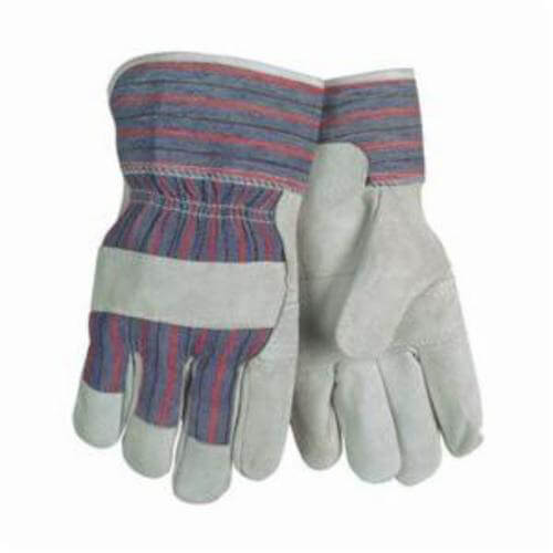 MCR Safety 1220SX Economy Grade General Purpose Gloves, Leather Palm, Gunn Pattern/Standard Finger/Wing Thumb Style, L, Cowhide Leather Palm