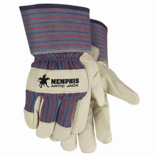 MCR Safety 1965M Artic Jack® 1965 Premium Grade General Purpose Gloves, Leather Palm, Gunn Cut/Standard Finger/Wing Thumb Style, M