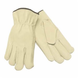 MCR Safety 3401L Industrial Grade General Purpose Gloves, Drivers, Gunn Cut/Keystone Thumb/Standard Finger Style, L, Grain Pig Skin Leather Palm