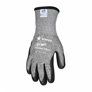 MCR Safety N9690TCM Ninja® Force N9690TC Insulated Gloves, M, Bi-Polymer Coating, Acrylic/Dyneema®, Knit Wrist Cuff