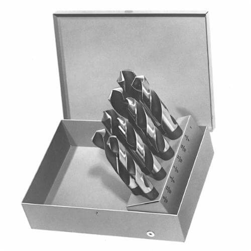 Michigan Drill® 303FCA Silver and Deming Drill Set, 9/16 in Min Drill Bit, 1 in Max Drill Bit, 8 pc, Cobalt