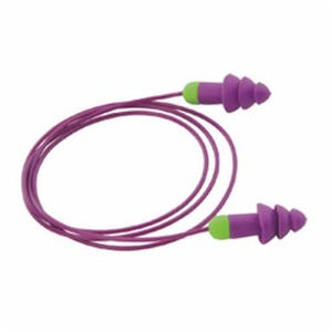 Moldex® 6404 Rockets® Earplugs, 27 dB Noise Reduction, Flange Shape, ANSI S3.19-1974, Reusable, Corded Design