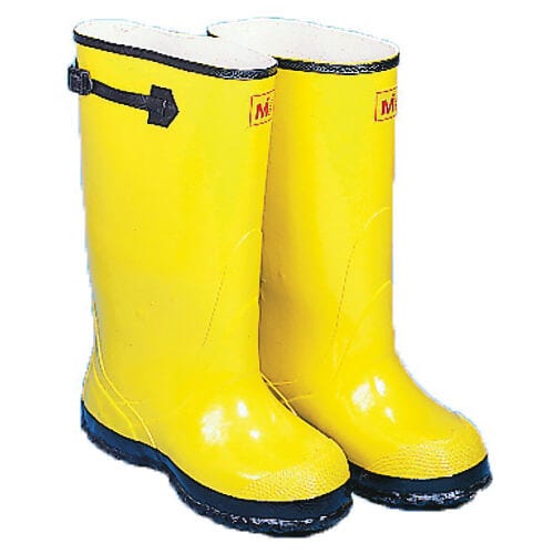 Mutual 14500-14-17 Extra Wide Over-The-Shoe Slush Boots, Men's, Size 14 Fits Shoe, Hi-Viz Yellow, Top Strap with Buckle Closure