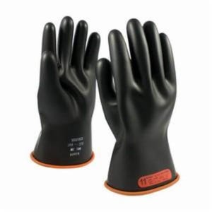 Novax® 155-0-11/9 Tone 2 Insulating Unisex Electrical Safety Gloves, Size 9, Natural Rubber, Black with Orange Liner, 11 in L