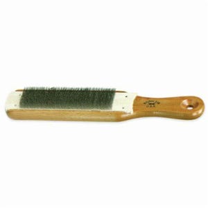 Nicholson® 21467 File Card and Brush, 10 in L, Wood Handle