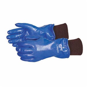 Superior Gloveâ„¢ N230FLKXL SolvStopâ„¢ Women's Gloves, Cold Weather, XL, Nitrile Rubber Palm, Cotton Jersey/Nitrile Rubber, Blue