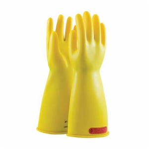 Novax® 170-0-14/10 Insulating Unisex Electrical Safety Gloves, Size 10, Natural Rubber, 14 in L, ASTM Class 0, 1000 VAC/1500