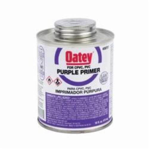 Oatey® 30757 Primer, use with PVC and CPVC Pipe and Fittings, Translucent Liquid, Purple, Solvent, 505 g/L VOC, 14 to 23°F Flash