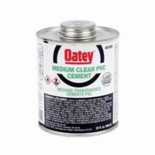Oatey® 31020 Medium PVC Cement, 32 oz, Translucent Liquid, Clear, 0.93