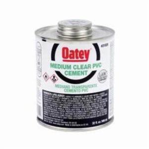 Oatey® 31020 Medium PVC Cement, 32 oz, Translucent Liquid, Clear, 0.93