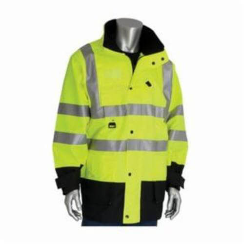 PIP® 343-1756-YEL/XL 7-in-1 All Condition Winter Coat with Inner Jacket and Vest Combination, Hi-Viz Yellow, Polyester, 58-1/2 in Chest