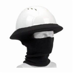 PIP® 365-1502-BK Hard Hat Tube Liner, For Use with Hard Hats, Universal, 12-1/2 in H x 7-1/4 in W, Rib/Acrylic, Black